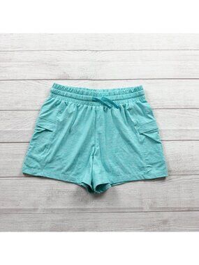 Soybu Girls Shorts Aqua Teal Cargo Pocket Active Shorts UPF 50+ L 14-16